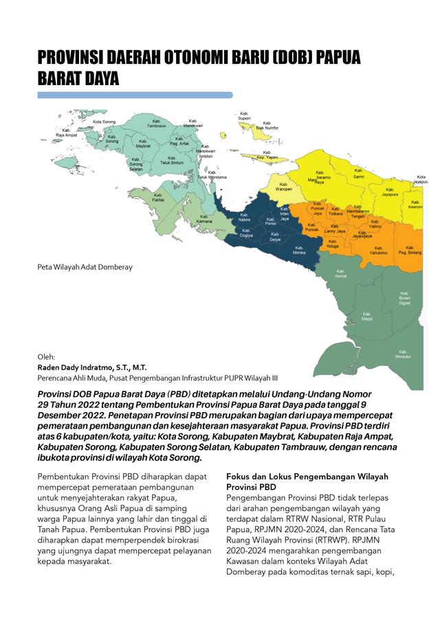 Provinsi Daerah Otonom Baru (DOB) Papua Barat Daya
