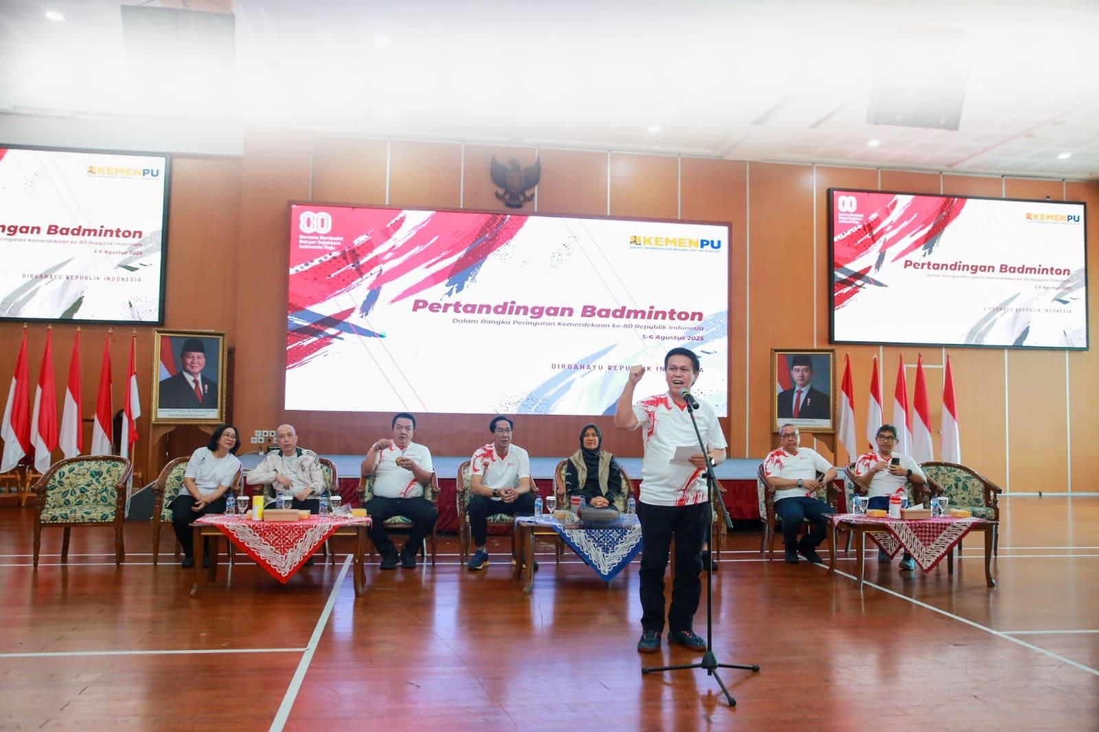 BPIW Gelar Pertandingan Badminton HUT ke-80 Kemerdekaan RI:  Menyatukan Semangat Kerja dan Sportivitas