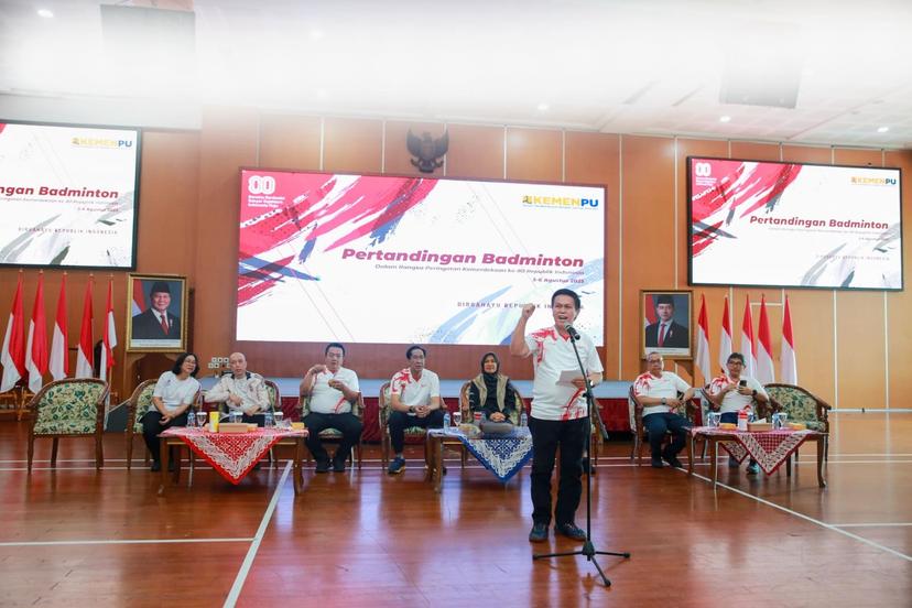 BPIW Gelar Pertandingan Badminton HUT ke-80 Kemerdekaan RI:  Menyatukan Semangat Kerja dan Sportivitas