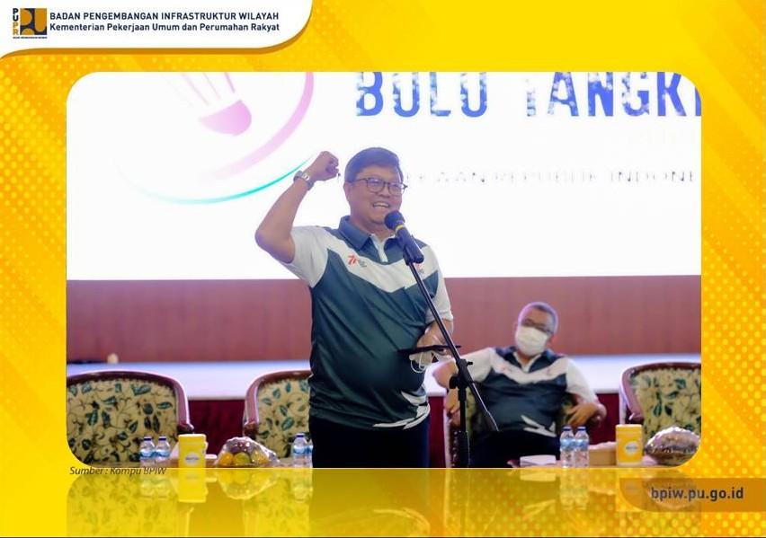 Kejuaraan Bulutangkis Kementerian PUPR HUT RI-77 Berlangsung Meriah