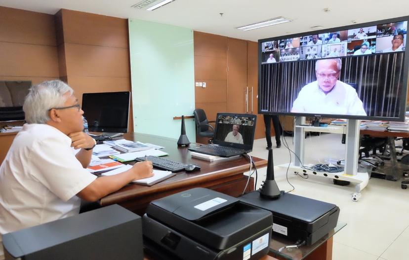 Kepala BPIW Ikuti Vidio Conference Rapim Kementerian PUPR