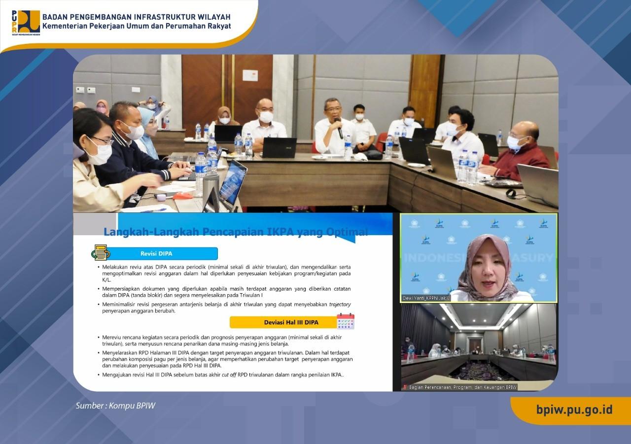 Sekretariat BPIW Gelar Evaluasi Pelaksanaan Kegiatan Tahun Anggaran 2021 dan Percepatan Kegiatan 2022