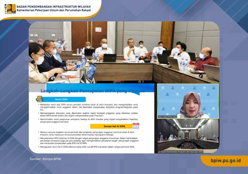 Sekretariat BPIW Gelar Evaluasi Pelaksanaan Kegiatan Tahun Anggaran 2021 dan Percepatan Kegiatan 2022