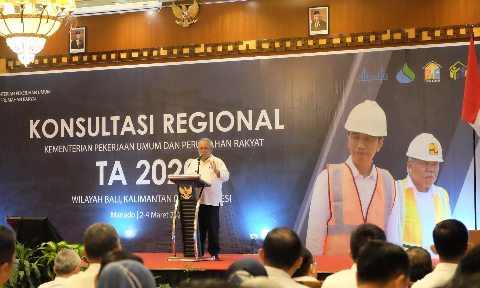 Menteri PUPR di Konreg Manado : Kita Percepat Infrastruktur Sarana Pendidikan 