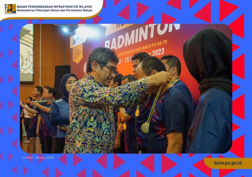 Penyelenggaraan Partai Puncak Badminton Hari Bakti PU Berlangsung Sukses, Ditjen SDA Tampil Sebagai Juara