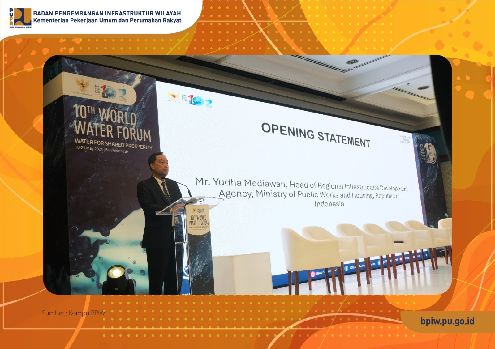 Kementerian PUPR Sambut Perwakilan Negara dalam 10th World Water Forum High Level Panel bertajuk Moving the Water Action Agenda Forward Together