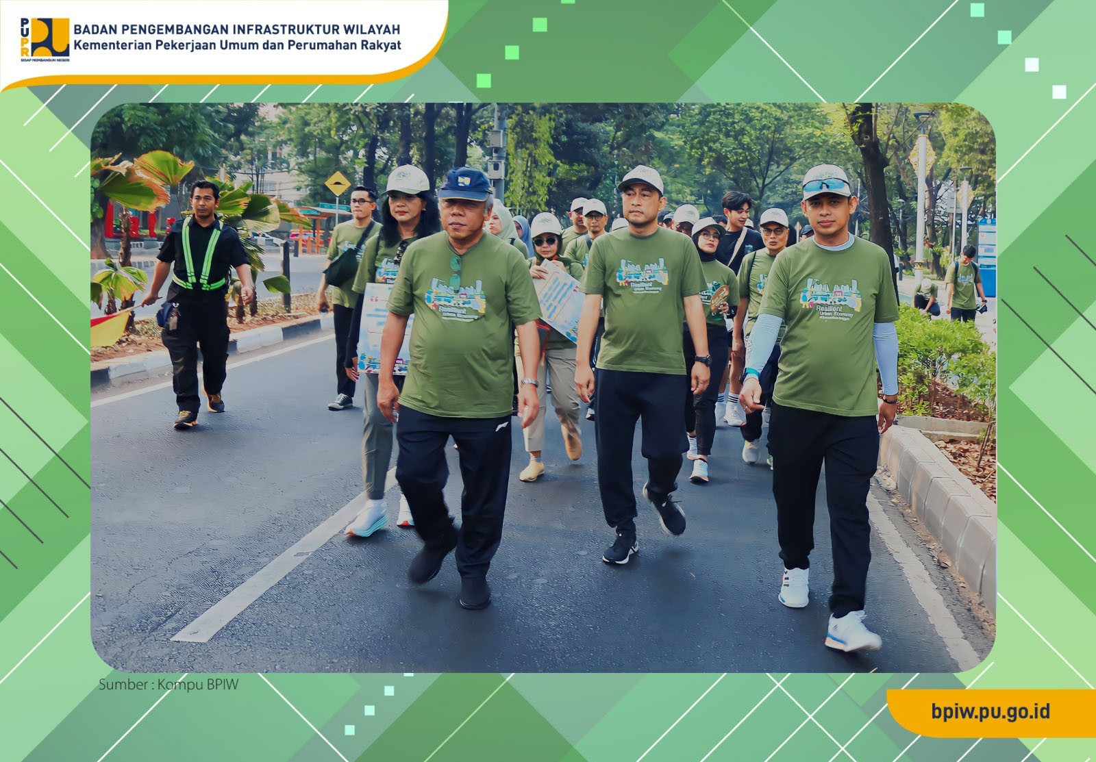 Peringatan HHD-HKD Tahun 2023, Jajaran BPIW Ramaikan Fun Walk dan Parade Bersih-bersih