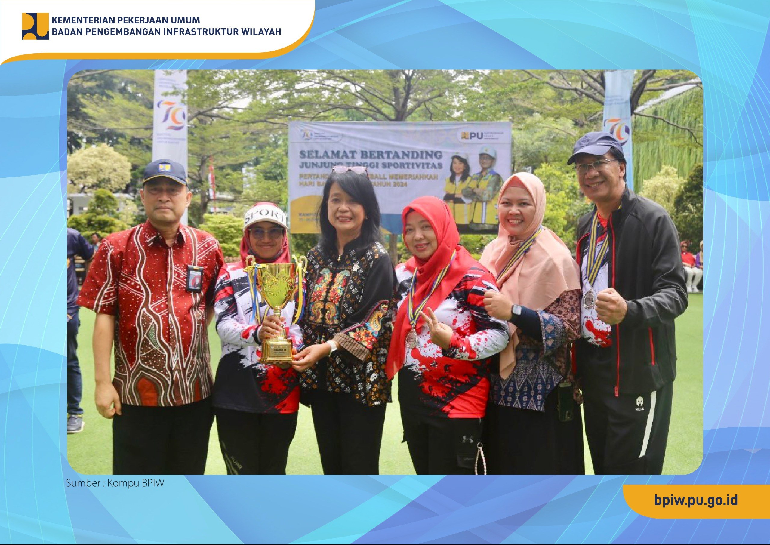 BPIW Juara 2 Triple Mix ASN pada Pertandingan Gateball Dalam Rangka Harbak PU 